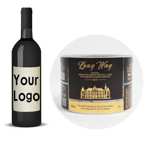 Tùy Chỉnh Sang Trọng Bóng Rượu Vang Nhãn Chai Vàng Lá Dập Cá Nhân Nhãn Dán Rượu Vang Nhãn - Product Image 3