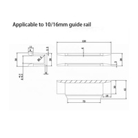 Revêtement de chaussure de guidage d'ascenseur Applicable aux matériaux en Nylon et en polymère de Rail de guidage de 10/16mm