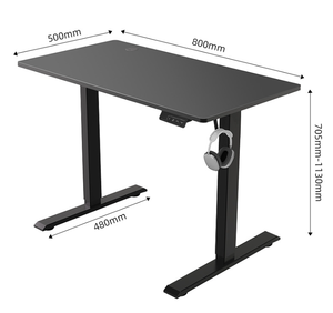 Electric Height Adjustable Gaming <strong>Desk</strong> 1200x600mm <strong>Stand</strong> <strong>up</strong> <strong>Sit</strong> <strong>Down</strong> Computer Table for Home Office with Headphone Hook - Product Image 4