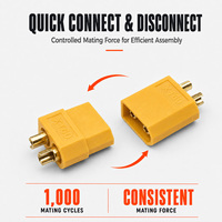 Connecteur XT60 & XT60H avec fil en silicone 12AWG, prise mâle-femelle plaquée or 30A 60A Peak pour batterie de drone UAV et robotique