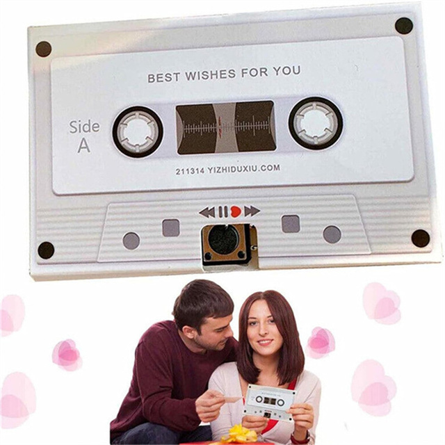 Wholesale Voice Recordable Greeting Card Custom Logo OEM Voice Cassettes Tape 60s Voice Gift for Birthday Mother's Day Christmas