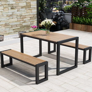 Restaurant outdoor <b>garden</b> terrace <b>tables</b> casual <b>garden</b> <b>tables</b> and <b>benches</b> metal restaurant <b>tables</b> and chairs - Product Image 1