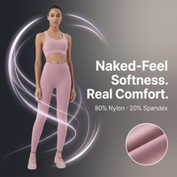 Pantalon de yoga double face brossé effet seconde peau en Spandex/Nylon pour femme, style européen et américain, taille haute froncé