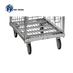 Chariot de blanchisserie industriel, chariot de rangement pliable à roulettes pour hôtel, hôpital, chariot portable pliable, palette roulante, chariot commercial durable - Product Image 2