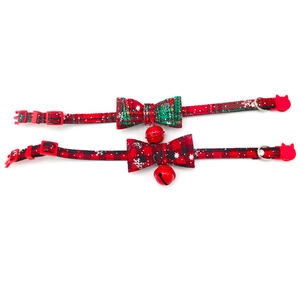 Abalorio de árboles de Navidad a rayas S Collar de perro reflectante verde pajarita para perros pequeños, medianos y grandes para mujeres, hombres, dueños de mascotas, niños - Product Image 6