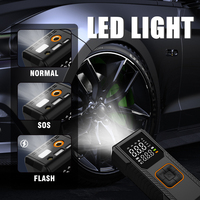 Gonfleur de pneus sans fil double usage CZK-DC09 2.0 ABS, gonflage plus rapide, affichage numérique efficace, lumière LED intégrée, arrêt automatique des pneus
