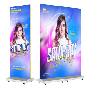 MWE USA magazzino 80 pollici P1.86 GOB pieghevole portatile Wireless LED Poster Digital Signage con CMS per l'affitto di eventi espositivi - Product Image 1