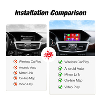 Decodificador Inalámbrico Carplay para Mercedes Clase E W212 NTG4.0 2008-2011, Compatible con Mirror Link, Cámara de Visión Trasera de Fábrica o Postventa