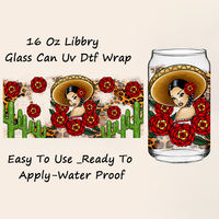 Vente en gros Imprimante transfert de chaleur prête à expédier Logo A4 16Oz 20Oz Uv Dtf Cup Wrap Glass Tumbler Mug Clear Film Uv Dtf Sticker