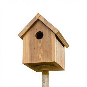 Mangeoire à oiseaux en bois, pin massif, écologique, durable, légère, style simple, utilisation manuelle pour les oiseaux - Product Image 1
