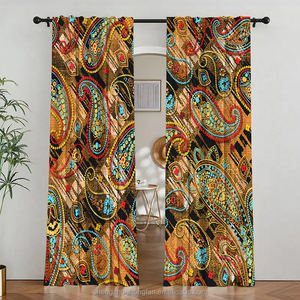 Aquarelle occultant chambre assombrissement velours isolation thermique économie d'énergie rideaux de fenêtre chaque taille 59 pouces * 98 pouces velours bleu - Product Image 6