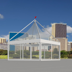 Carpa Piramidal para Exteriores, Gazebo, Carpa Pagoda 4x4m, Tela de Poliéster, Gran Espacio, Uso en Verano, Apertura Automática Rápida, Refuerzo Diagonal - Product Image 1