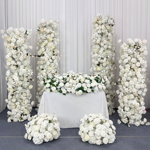 Reuze witte handgemaakte kunstbloemen voor bruiloftdecoratie Luxe bruiloftbanket decoratie attributen - Product Image 3