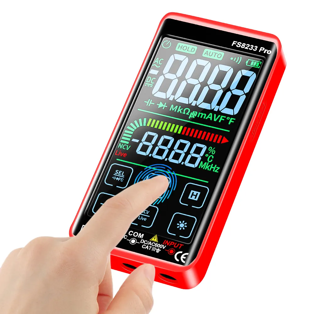 Equips 4.5 inches Colorful Full Screen Auto-ranging 9999 Digits Touch Screen Smart Digital Multimeter Multi Tester