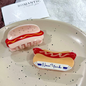 DOWELL Nuova Molletta Creativa a Forma di Cibo, Clip per Capelli a Forma di Salsa Chili, Molletta a Forma di Hot Dog e Chili per Acconciature - Product Image 4
