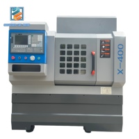 Tour CNC Fanuc à lit plat horizontal monophasé 380V X400 personnalisable de haute précision pour jantes en alliage