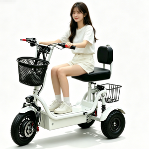 Mini trottinette <span class=keywords><strong>électrique</strong></span> pliable à châssis ouvert pour adultes, trajets quotidiens, <span class=keywords><strong>tout</strong></span>-<span class=keywords><strong>terrain</strong></span>, 3 roues, longue autonomie, petit <span class=keywords><strong>tricycle</strong></span> pour personnes âgées 501800W - Product Image 2