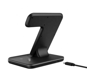 Support de Chargeur sans fil 3 en 1 Qi 15W Rapide Station De Recharge pour Montre Apple iWatch 5 4 3 <span class=keywords><strong>airPods</strong></span> <span class=keywords><strong>Pro</strong></span> Pour iPhone 11 <span class=keywords><strong>XS</strong></span> XR X 8 - Product Image 2