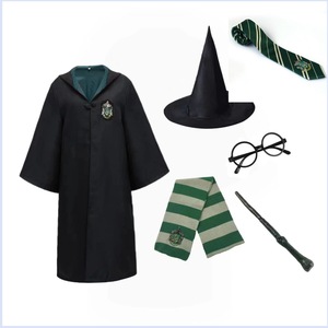 Tovenaarsgewaad met stropdas Unisex tovenaarskostuum met capuchon Uniform Magische heksenrokkap Mantel Cape voor Halloween Cosplay-kostuum - Product Image 2
