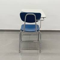 Chaises d'école en plastique rigide, mobilier scolaire, chaise de formation, chaises d'étudiant de classe avec tablette d'écriture