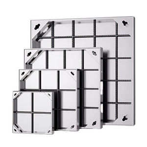 Tapa de alcantarilla cuadrada moderna antiestática de acero inoxidable galvanizado OEM/ODM 300x300mm para sistema de drenaje exterior - Product Image 1