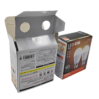 Boîte en carton personnalisée pour ampoules LED, emballage de détail, vente en gros, avec trou de suspension, pour produits électroniques, écologique