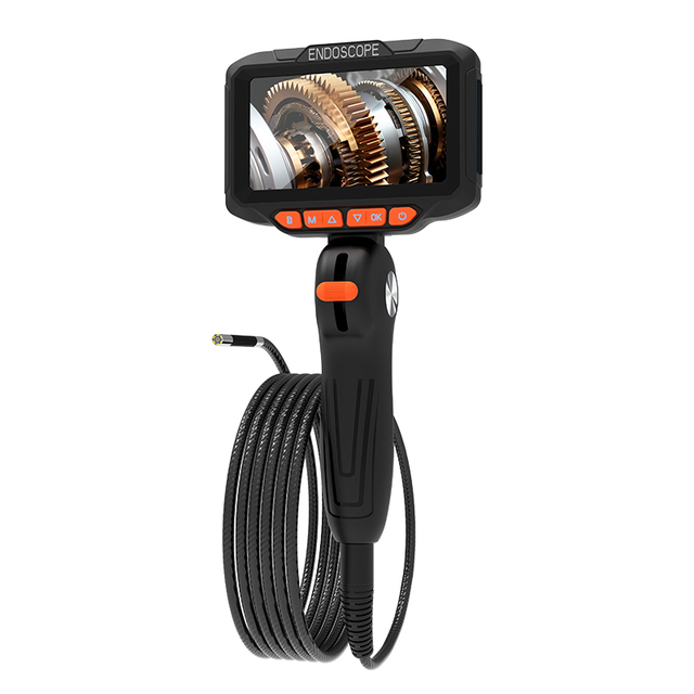 4.3 HD Industrial Endoscope Borescope Camera with Light 1080P IPS Screen 360° Two-Way Articulation CMOS Sensor Mini Camera 1.5M