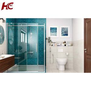 ประตูห้องน้ำบานเลื่อนอลูมิเนียมดีไซน์ทันสมัยสำหรับโรงแรม พร้อมกรอบกันน้ำและกระจกนิรภัยสำหรับห้องอาบน้ำ ขายส่ง - Product Image 4