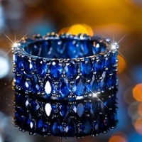 Bague ronde double rangée de strass Bijoux géométriques en laiton à la mode pour anniversaire Style goutte avec pierres rondes élégantes