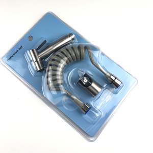 304 Stainless Steel Bidet Pressurized Water <b>Gun</b> Flusher Nozzle Disposable <b>Toilet</b> Companion <b>Spray</b> <b>Gun</b> Blister Set - Product Image 5