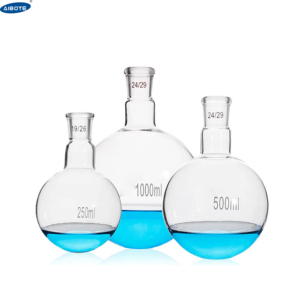ขวดน้ำแบบคอเดี่ยว500มล. ขวดเดือดก้นกลมอุปกรณ์ห้องปฏิบัติการปรับแต่งเคมี - Product Image 4