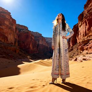 Luxury Elegant Pleated Print Polyester Abaya for Muslim Women Breathable Maxi <b>Dress</b> Custom Wholesale Middle East Style - Product Image 1