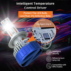 N8 Nuevo Diseño 6075 Clips 140W 16000LM 12V Luces LED para Auto, Luz LED de Alta Potencia H7 H4 H11 H1 9005 9006, Faro LED - Product Image 5