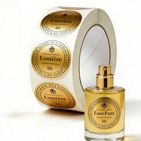 Etiqueta Autoadhesiva Personalizada para Botellas de Perfume, Impresión en Serigrafía Resistente al Agua, Etiquetas de Lujo con Estampado en Caliente