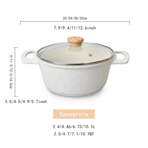 Juego de <span class=keywords><strong>ollas</strong></span> y sartenes de cerámica antiadherente con revestimiento antiadherente de buena calidad, juego de utensilios de cocina - Product Image 5