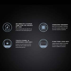 ASUS ROG falchion คีย์บอร์ดแบบกลไกสำหรับเล่นเกม RGB ไร้สาย NX 65เปอร์เซ็นต์พร้อมสวิตช์เชิงเส้นสีแดง ROG NX และปุ่มกด PBT - Product Image 2