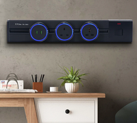Système de rail électrique modulaire multifonctionnel en aluminium pour prise murale EU, rail d'alimentation mobile