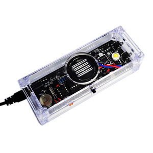 OKYN1104-7 4 Digit LED <b>Digital</b> <b>Clock</b> DIY Soldering Kit Transparent Case Electronic Learning Kit For Student Practice - Product Image 2