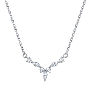 Trendy <b>Jewelry</b> <b>Set</b> with Y-Shaped Marquise Zircon Sterling Silver CMA Certified for Weddings Parties Engagements Anniversaries - Product Image 4
