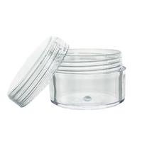 Contenants cosmétiques vides en gros, pots en plastique, petits contenants en PS transparent avec couvercles, personnalisables 3g 5g 10g 15g 20g 30g