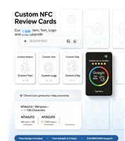 Tarjeta NFC Personalizada de 13.56MHz, Compatible con NTAG213, Tarjeta Inteligente de PVC con Logotipo, OEM, ODM, Venta al Por Mayor para Membresía y Reseñas de Google