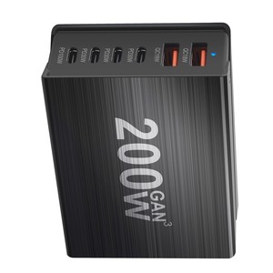 Cargador de Nitruro de Galio de 200W, Carga Rápida PD 4C2A, Cargador para Teléfono Móvil y Computadora, Cabezal de Carga GaN para Escritorio - Product Image 3