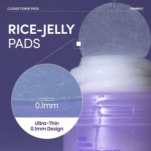แผ่นเช็ดทำความสะอาดผิวหน้า FRANKLY Closer Pad ผสมสารสกัดจากข้าวและเปปไทด์ 9 ชนิด สำหรับการผลัดเซลล์ผิวอย่างอ่อนโยน 70 แผ่น - Product Image 4