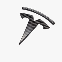 Accessoires de voiture, logo décoratif avant et arrière, étiquette arrière, accessoires extérieurs, autocollant de logo de volant pour Tesla Model 3/Y