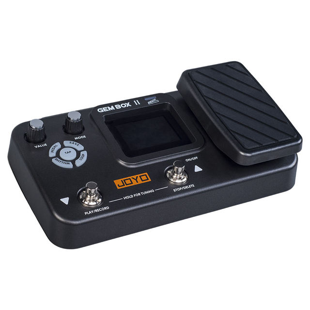 JOYO GEM BOX II 66-Effect Aluminum Alloy Multi-Effects Processor Guitar Pedal 9V Adapter/Battery Black Certified CE RoHS/FCC