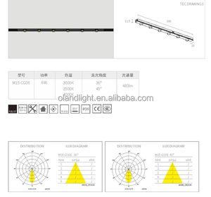 Arcllux 12W punto lineal antideslumbrante LED 15mm 48VDC 24VDC Casambi regulable pista empotrada Triac Mini magnético 15mm 48VDC aluminio - Product Image 3