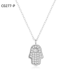 สร้อยคอแฟชั่นประดับเซอร์โคเนีย C0277 สำหรับผู้หญิง เครื่องประดับคุณภาพสูง - Product Image 1