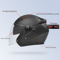 Casque de moto modulaire ABS demi-face AD Racing avec double visière et taille réglable, vente en gros d'usine, neuf