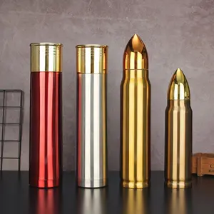 แก้วมักสำหรับเดินทางทำจากสเตนเลสสตีล,แก้วฉนวนสองชั้นทองแดงหนังยิงปืนทรงกระสุน