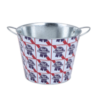 1L 3L 5L 6L 8L 10L 15L 20L 30L rond carré ovale écran d'impression vernis galvanisé métal bière seau à glace pour la promotion